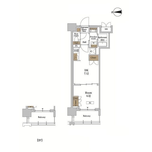 RJRプレシア蒲田の間取り
