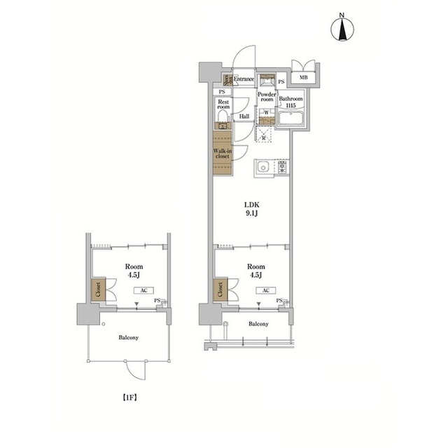 RJRプレシア蒲田の間取り