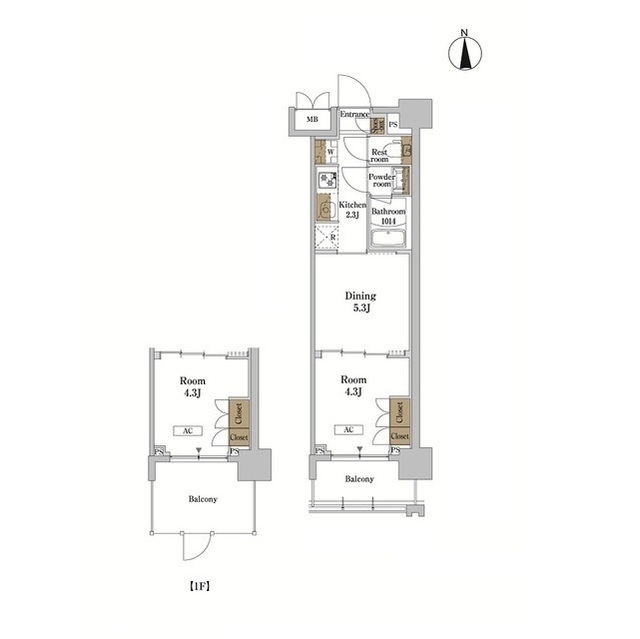 RJRプレシア蒲田の間取り