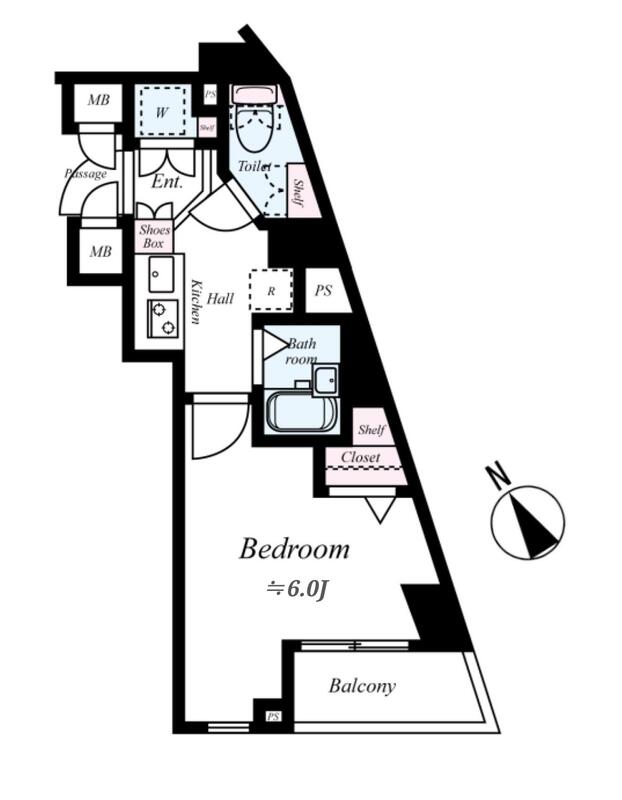 グラントゥルース氷川台・102号室の間取り