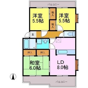 シャトレ白山の間取り