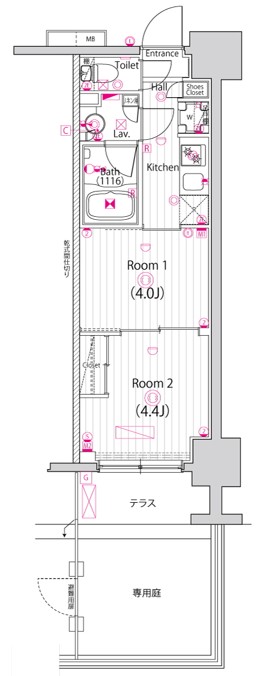 ガーラ・ステーション川崎平間の間取り