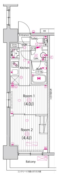 ガーラ・ステーション川崎平間の間取り