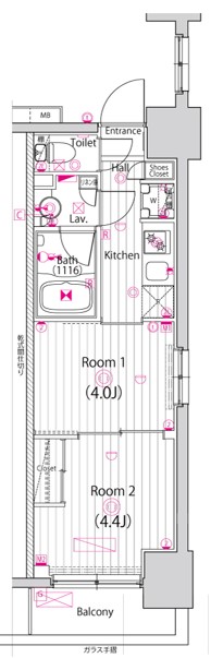 ガーラ・ステーション川崎平間の間取り