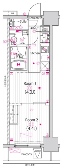 ガーラ・ステーション川崎平間の間取り