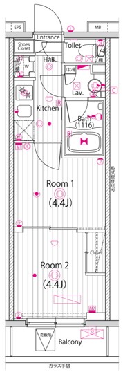 ガーラ・ステーション川崎平間の間取り