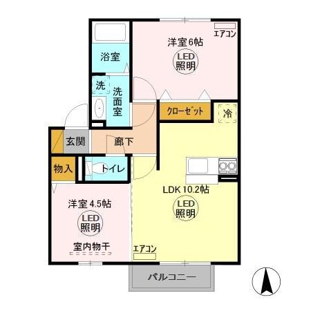 グラマードマレ Aの間取り