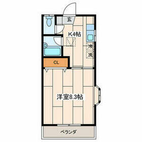 ハイツ栴檀の間取り