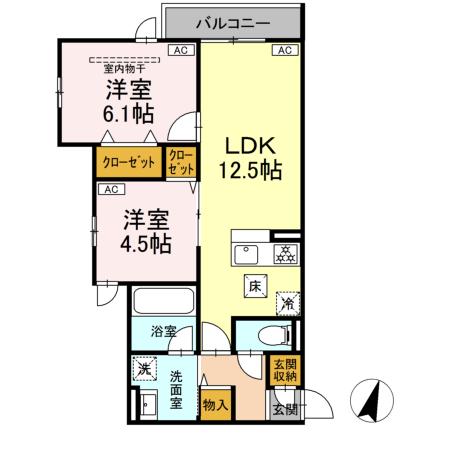 セレスティア扇Ⅶの間取り