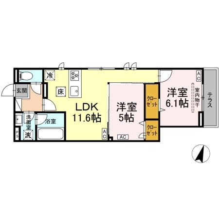 セレスティア扇Ⅶの間取り