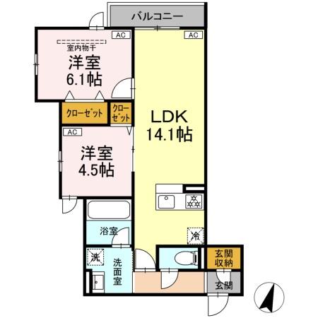 セレスティア扇Ⅶの間取り