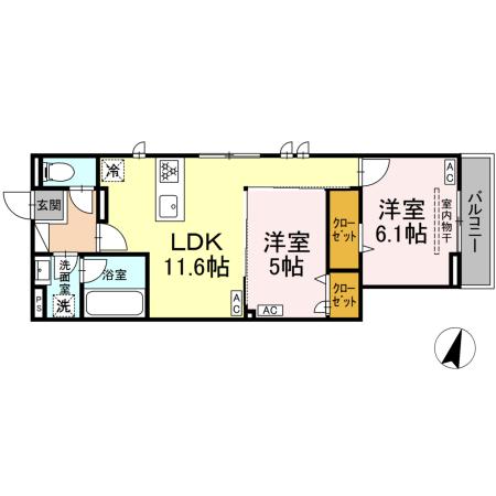 セレスティア扇Ⅶの間取り
