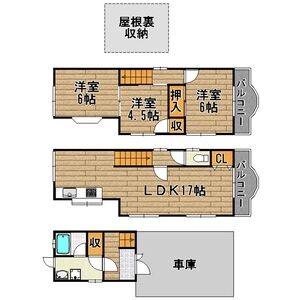 野中南2丁目 戸建の間取り