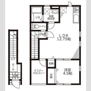 リーブルファイン江吉良 1号棟の間取り