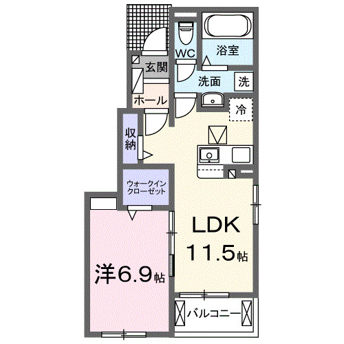 エスポワールくわな Ⅱの間取り