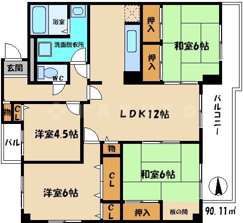 グランデージハヤミの間取り
