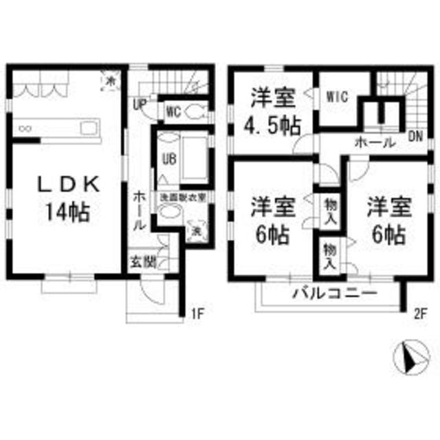 玉堤2丁目戸建の間取り