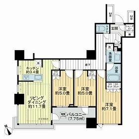 ザ・スカイクルーズタワーの間取り