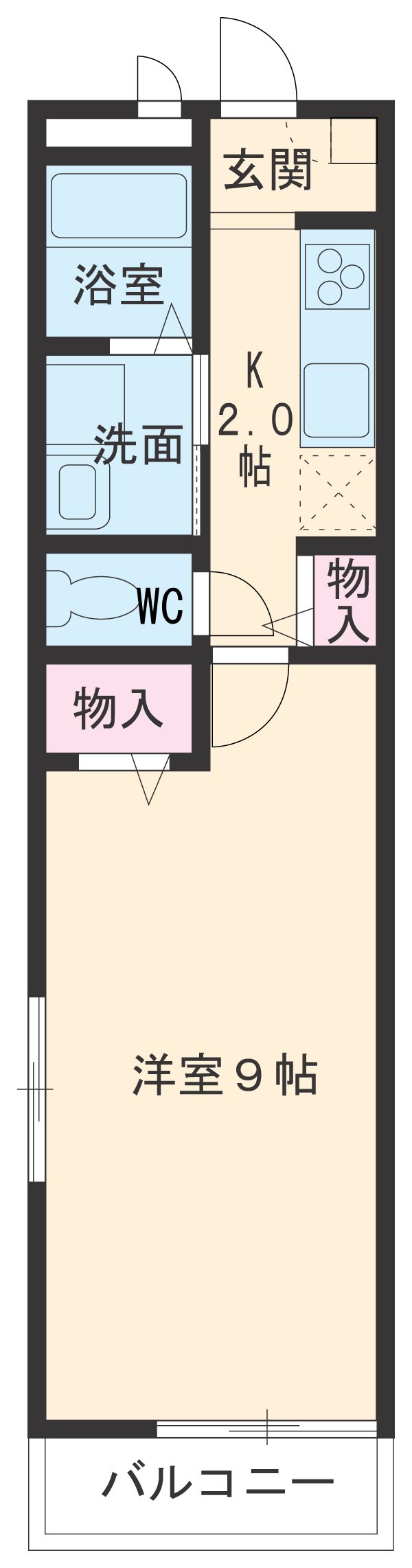 アンプルールリーブルロイヤルの間取り