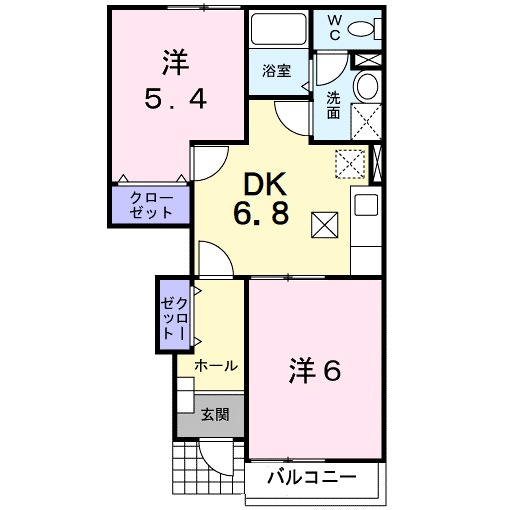ベニール天神Bの間取り