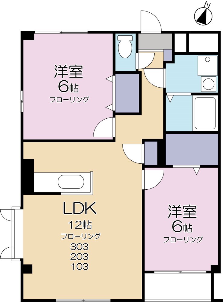 アムール・シャンテ是政の間取り