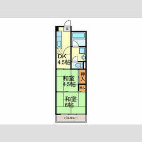 西北コーポの間取り