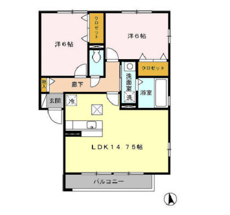 フロール Cの間取り