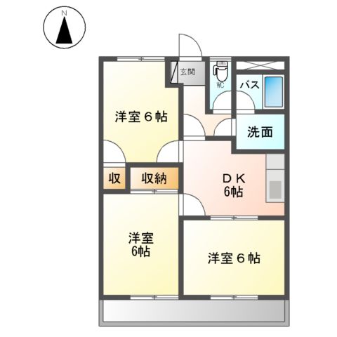 マンション西之川の間取り