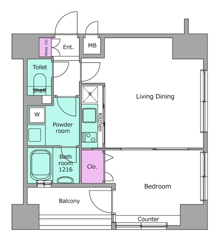 レジディア広尾南の間取り