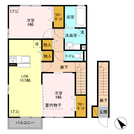 パークサイド21 Eの間取り