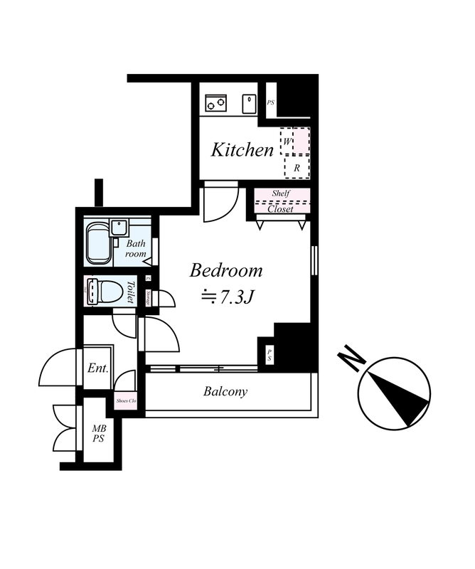 アフェクシオン日本橋人形町の間取り