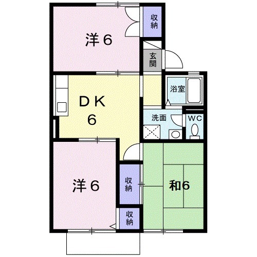 シャトレ湯川Aの間取り