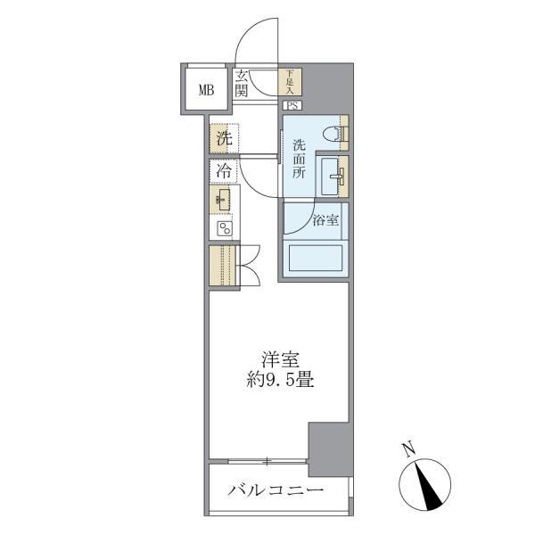 リビオレゾン新虎通りの間取り