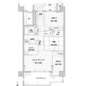アイランドシティ照葉テラスマリナコート3番館の間取り
