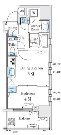 内神田の完工年月(2019年3月)築の賃貸マンションの間取り