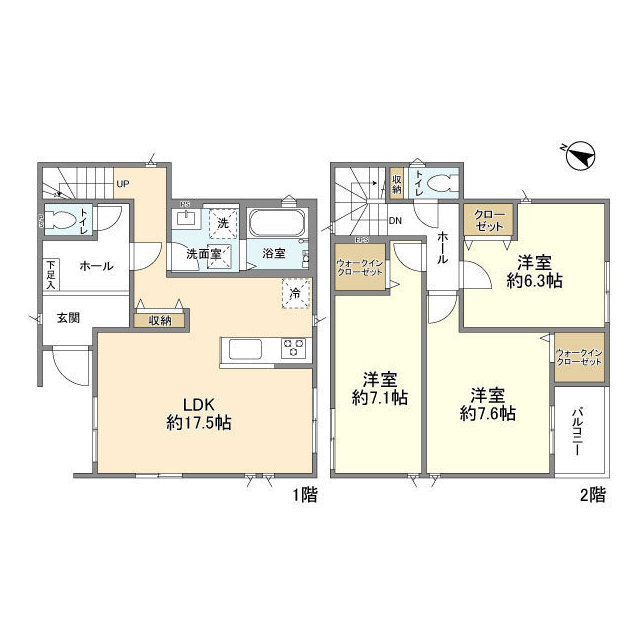 Kolet藤の牛島の間取り