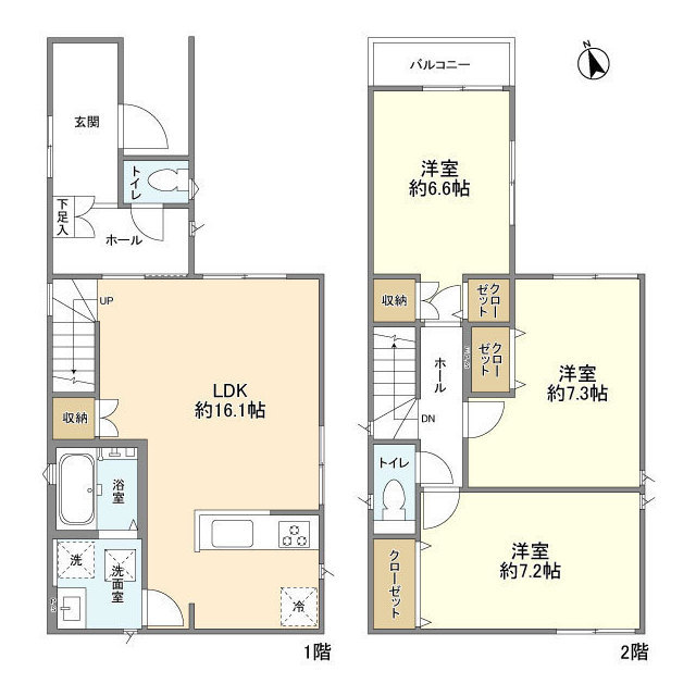 Kolet稲毛萩台町の間取り
