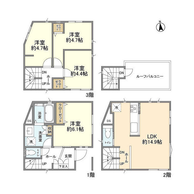 Kolet扇大橋#04の間取り
