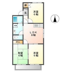 ラポールおおい A棟の間取り