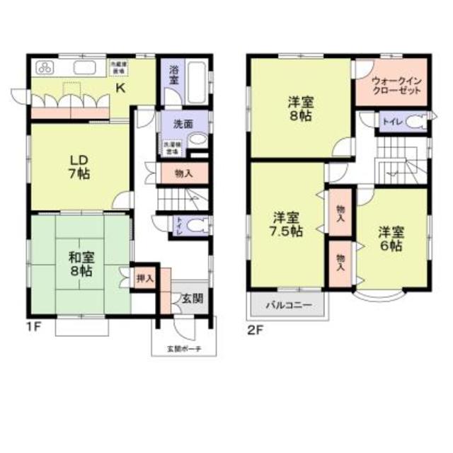 相模原市南区上鶴間1丁目貸家の間取り