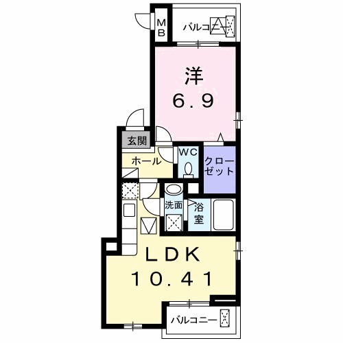 サンシャイン東山 PARTⅡの間取り