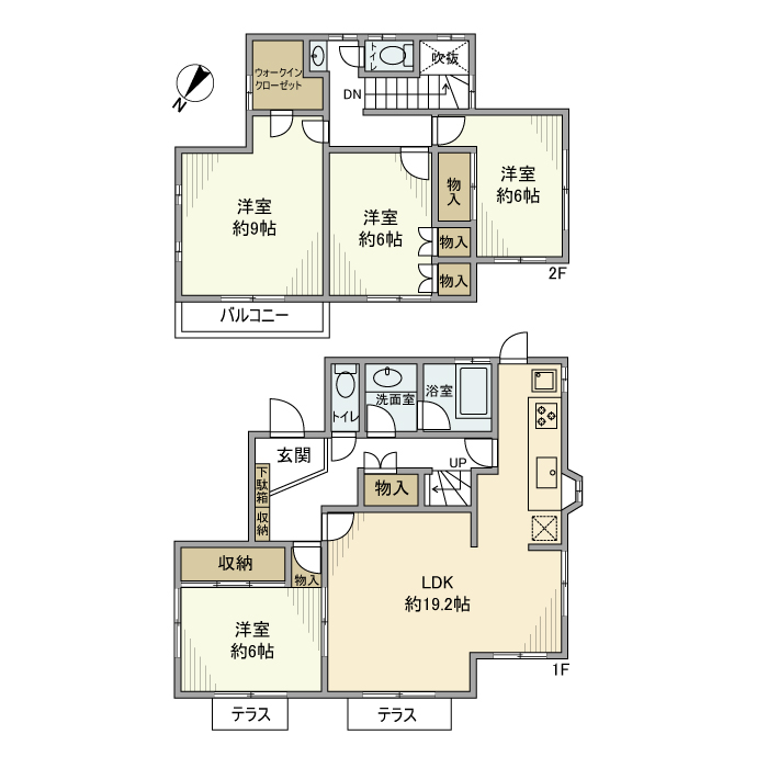 中富南戸建の間取り