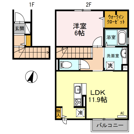 D-room彩都 一号館の間取り