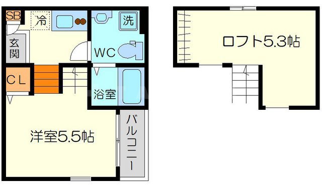 ハーモニーテラス花川の間取り