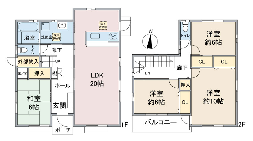 和合新町貸家の間取り