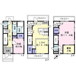 元郷一丁目貸家の間取り
