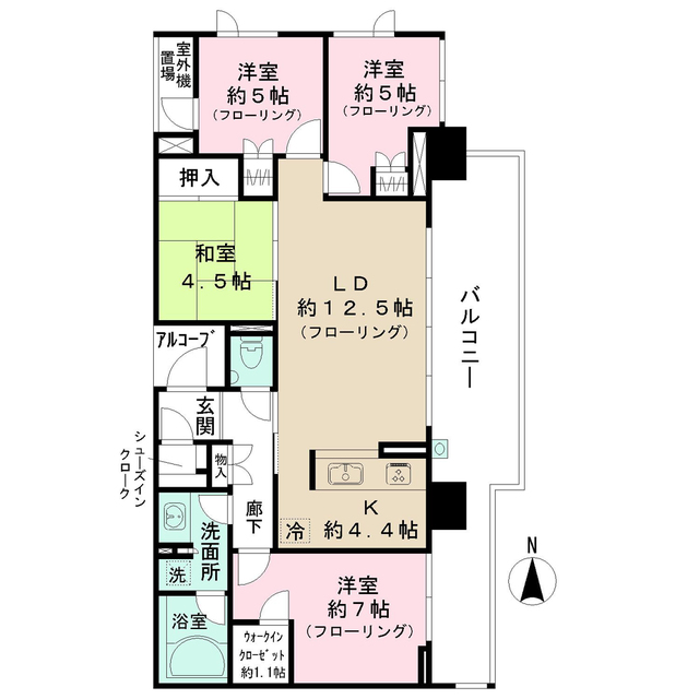 グランドメゾン東伏見の間取り
