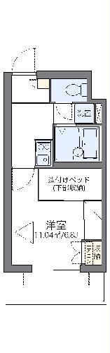 レオパレスシェル都Ⅲの間取り