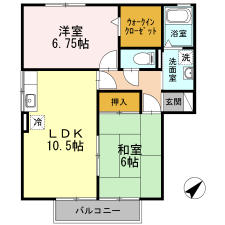 パティオ21 北の間取り