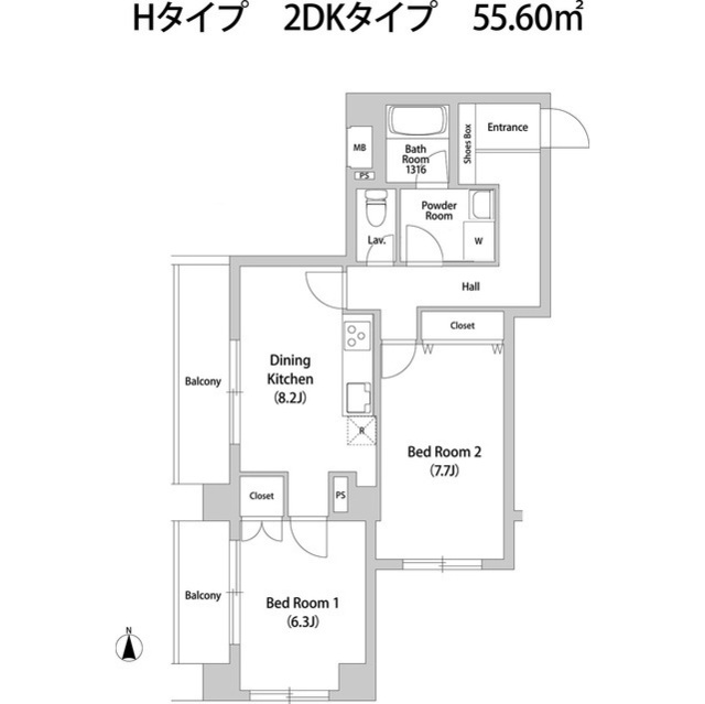 グラスハイムの間取り